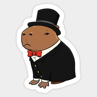 Gentleman Capybara Groom Sticker